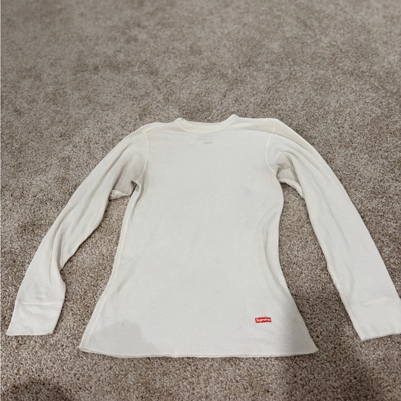 Supreme X Hanes Beefy Thermal Long Sleeve sz Medium - Picture 1 of 5